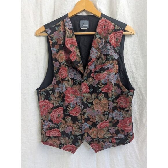 Lizwear 1990s Vintage women's size 12 floral upholstery style fashion vest V4 - Picture 1 of 10